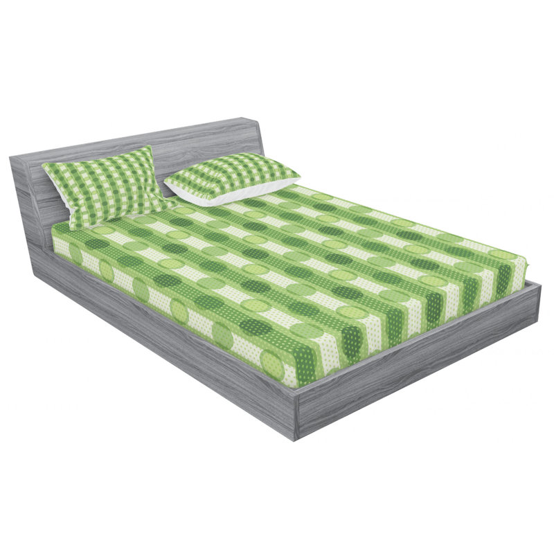 Microfiber Polka Dots Sheet Set, Full Sheet Set with Fitted Sheet