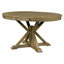 Table de salle à manger extensible rétro avec rallonge de 12 po pour salle à manger et salon (bois naturel délavé)-1491216442-1491216423
