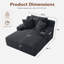 67" Oversized Cloud Corduroy Sleeper Sofa With Side Book Pocket And Armrest Cup Holder-1552641791