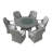 Dustion 6 - Person Wicker Patio Dining Set with Round Table , Cushions Included