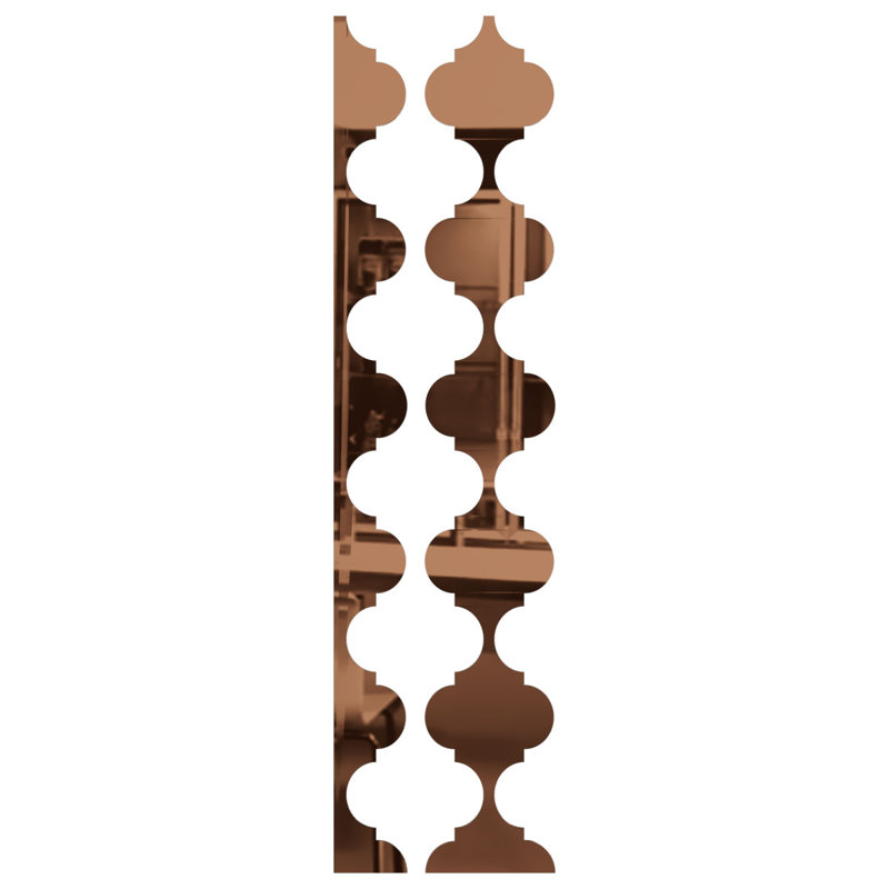 Ensemble de panneaux muraux décoratifs réglables en acrylique Marrakesh (paquet de 12), H 47 po x l 7,125 po, Bronze