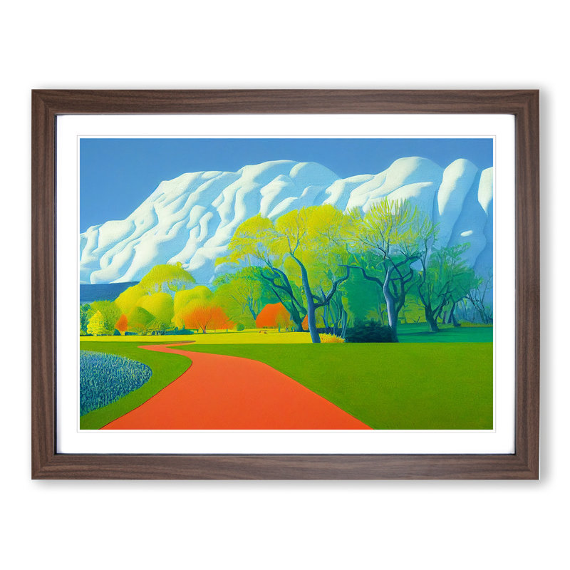 Spring Landscape Forest - Framed Print, Walnut, 34cm H x 46cm W x 2cm D