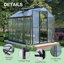 Serre en aluminium Aoodor avec panneaux en polycarbonate-87292388-95996361