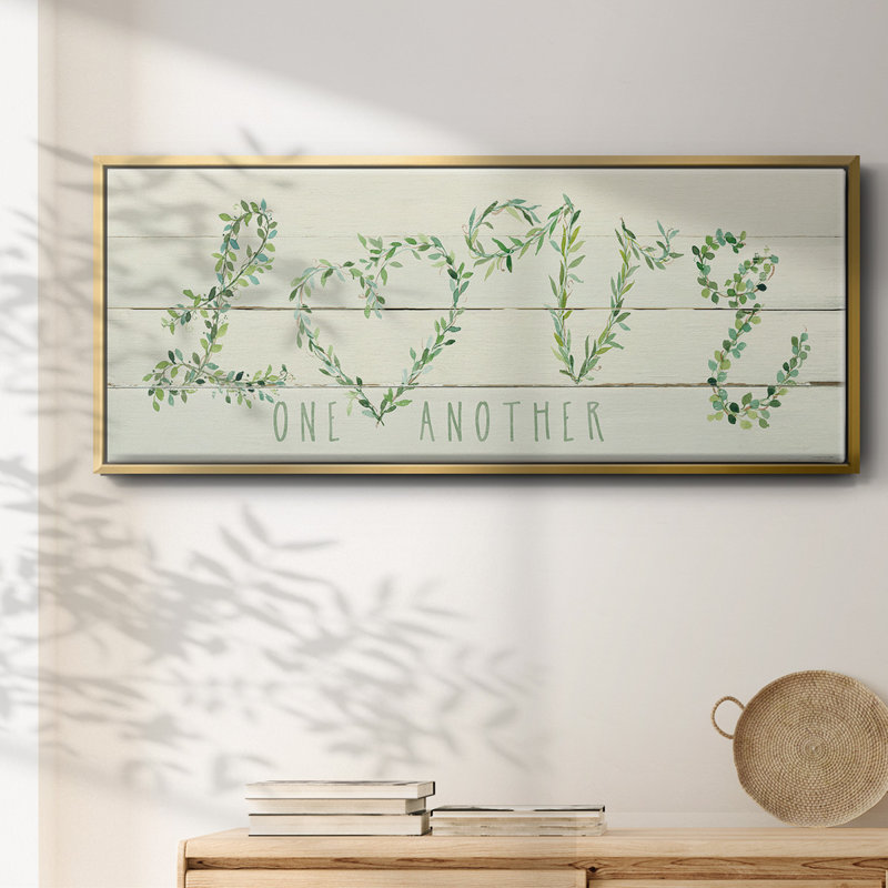 Shiplap Vines Love - toile encadrée