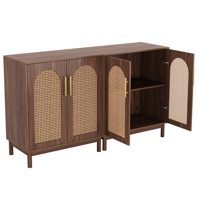 Willits 59'' Sideboard Buffet Cabinet, Accent Storage Cabinet for Living Room, Kitchen, Brown
