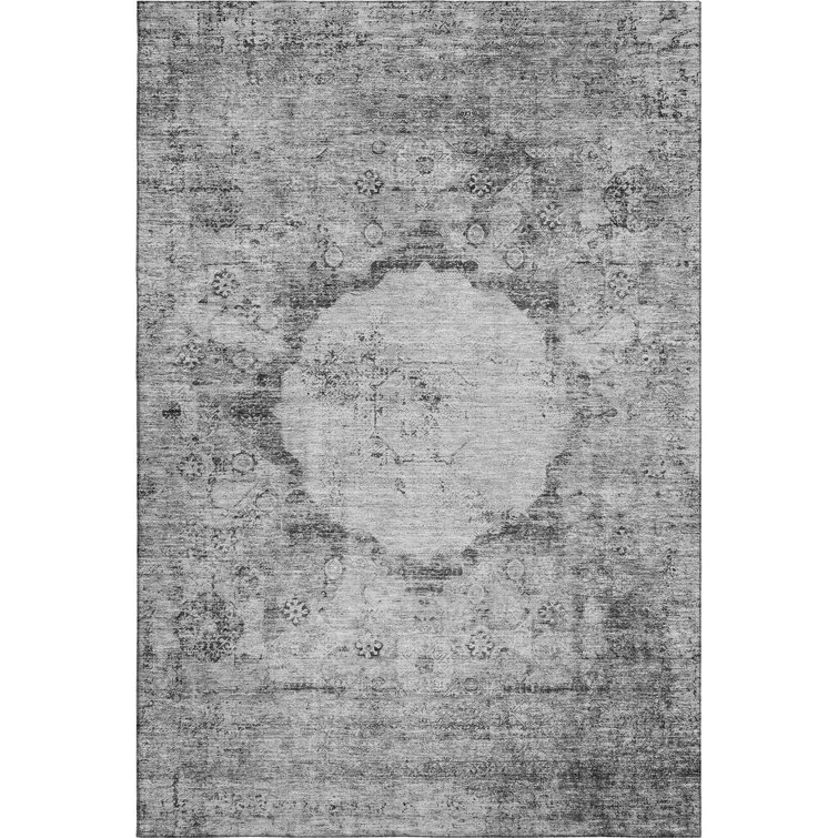 Premium Machine Washable Prisco Gray Rug