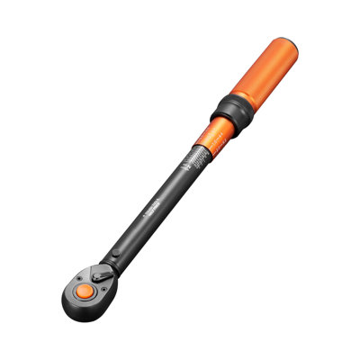 1/2-Inch Drive Click Torque Wrench, 14.8-162.4 lbf-ft / 20-220 N.m, Dual Scale, ±3% Accuracy, Includes Extension Bar, Adapter, and Case for Automotive Maintenance