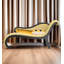 Chaise longue de style européen en hévéa et velours pour chambre et salon-672866628