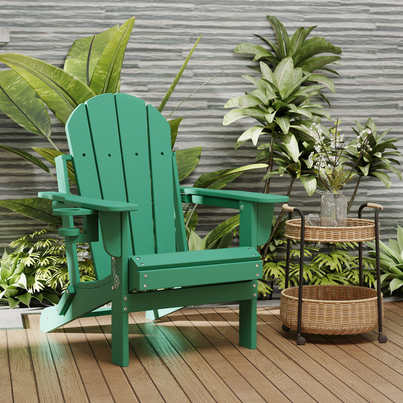 Chaise Adirondack pliante Selevae, Vert foncé