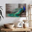 Élégant paon bleu sur toile-2034608568