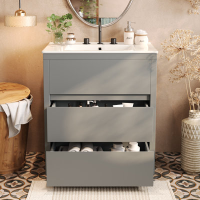 Meuble-lavabo 30 po avec lavabo en céramique