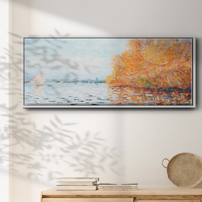 "La seine à Argentuil", toile encadrée, H 20 po x l 50 po