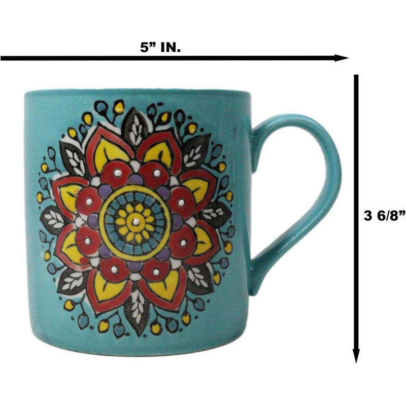 Tasse en céramique en forme de cerceau en forme de mandala