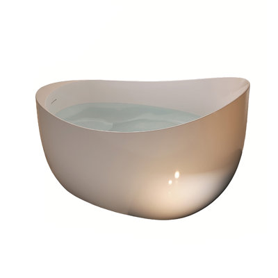 43.31"x26.77"Household Acrylic Oval Freestanding Sit-in Bathtub