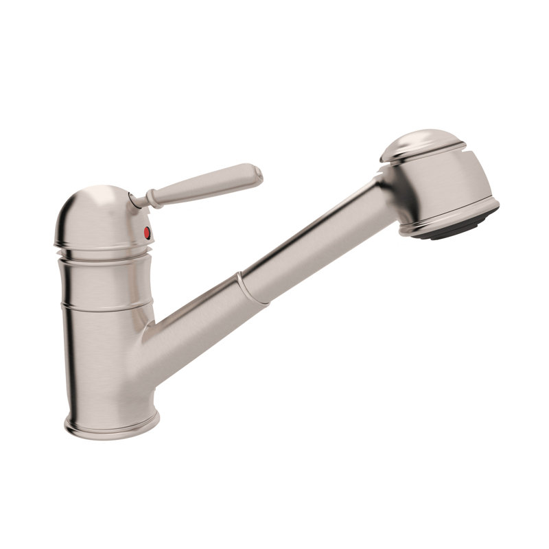 1983 Pull Out Single Handle Kitchen Faucet, Satin Nickel