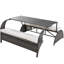 Conception polyvalente pour l'extérieur: 4 sièges et option de table, construction en fer, coussin, conception légère, beige avec conception convertible-635978109