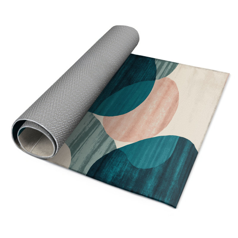 Tapis intérieur et extérieur beige Watercolor, Rectangulaire 2 pi x 3 pi