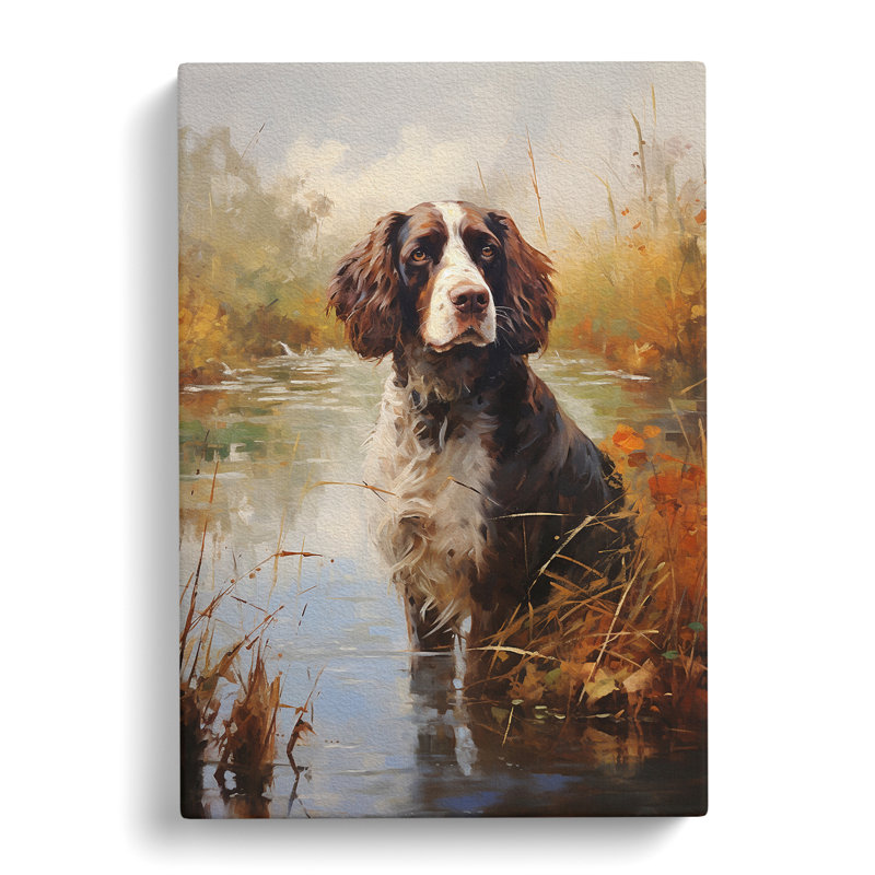 English Springer Spaniel Impressionism No.2 - Wrapped Canvas, 60cm H x 40cm W x 3cm D