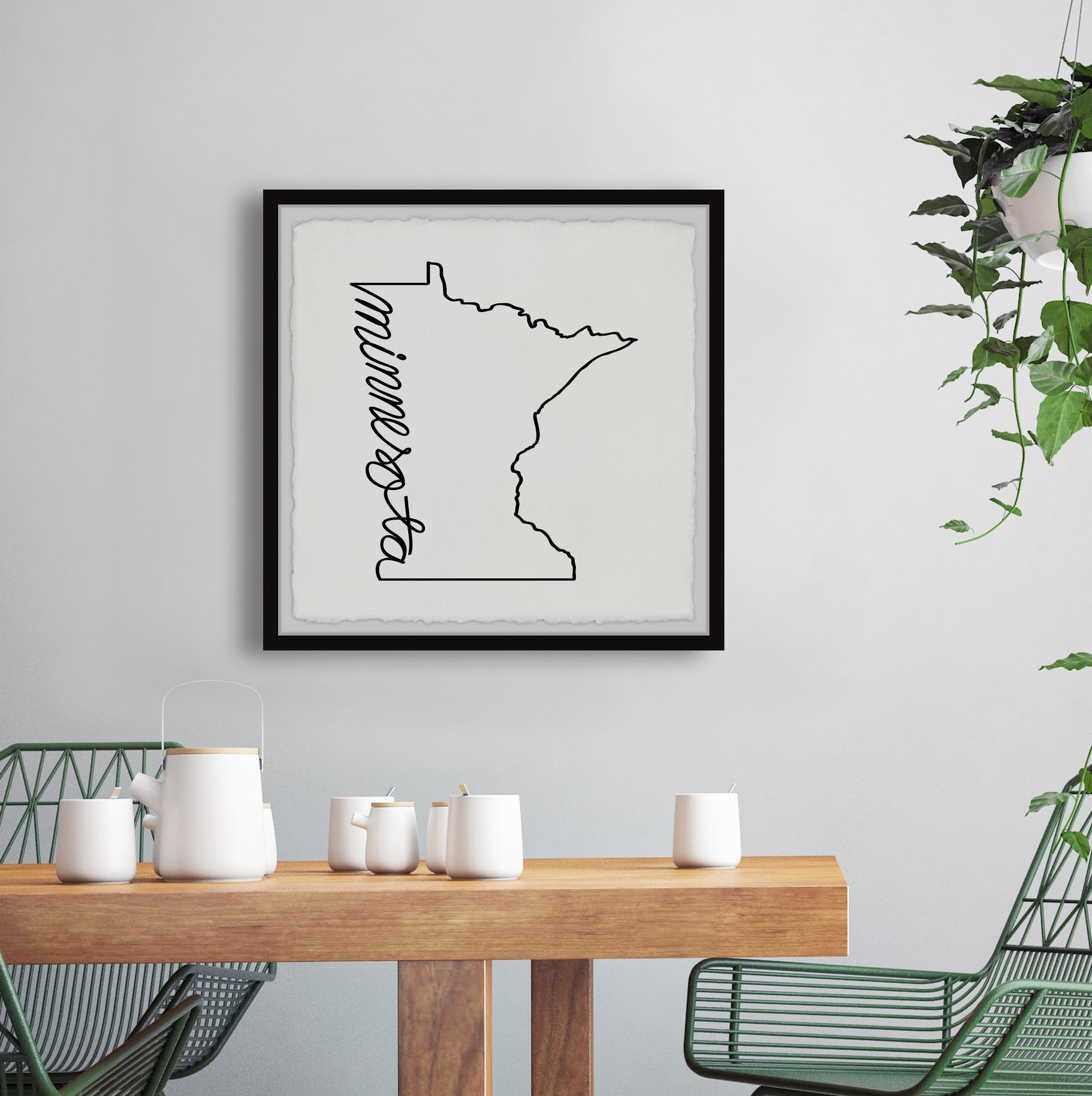 Trinx State Of Minnesota Outline by - Picture Frame Textual Art | Wayfair