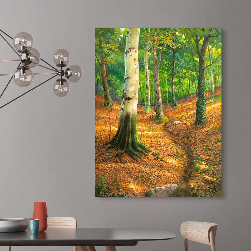 Path In The Woods - Wrapped Canvas Art Prints, 80cm H x 60cm W x 4cm D