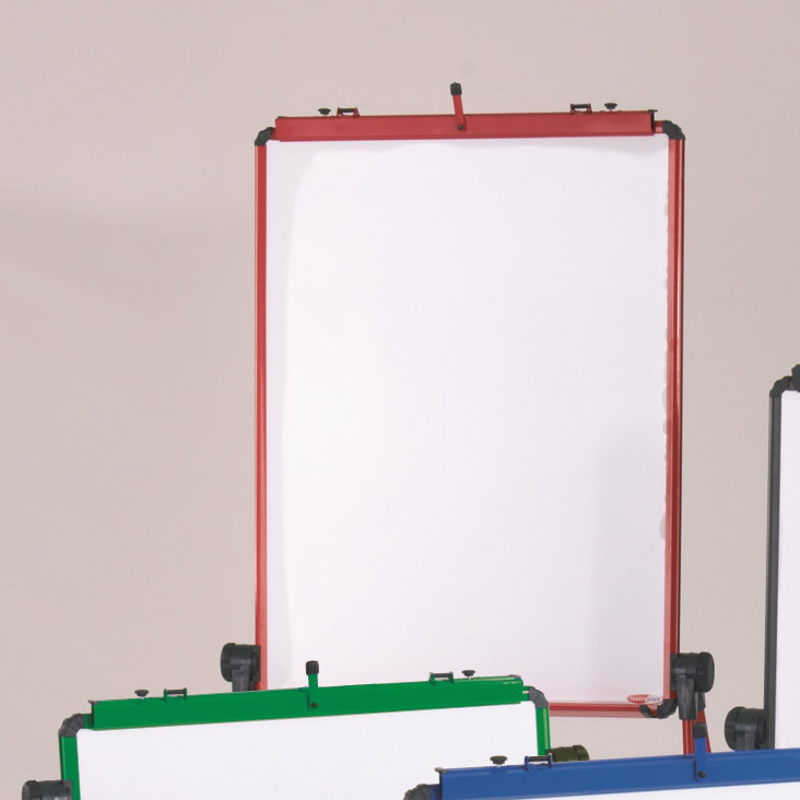 Symple Stuff Folding Adjustable Metal Flipchart Easel, Red