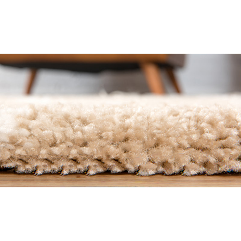 Geometric Shag Area Rug, Round 244cm
