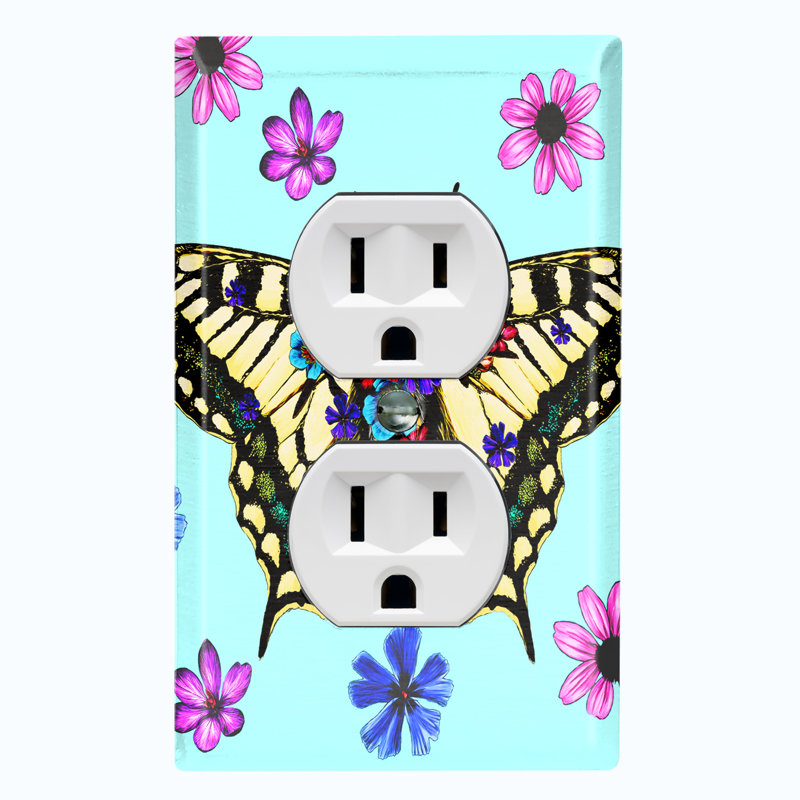 Patterned 1 - Gang Toggle Light Switch Standard Wall Plate