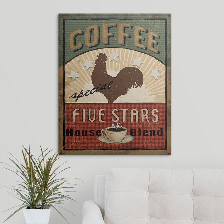 « iii », reproduction d’impression sur brissonnet, Coffee Blend Lael, H 30 po x l 24 po x P 1,5 po, Toile