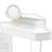 Corner Makeup Vanity Desk With Adjustable Folding Mirror, 3-color Led Lighting, Adequate Storage And Stool