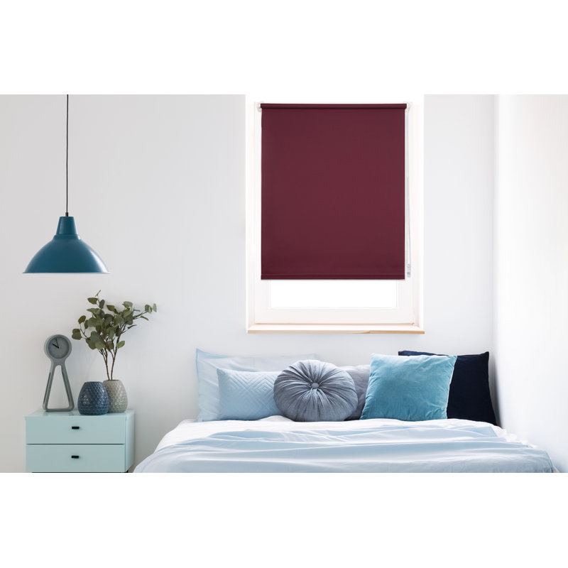 Just Room Darkening Roll-Up Blind, Purple, 160cm L x 60cm W