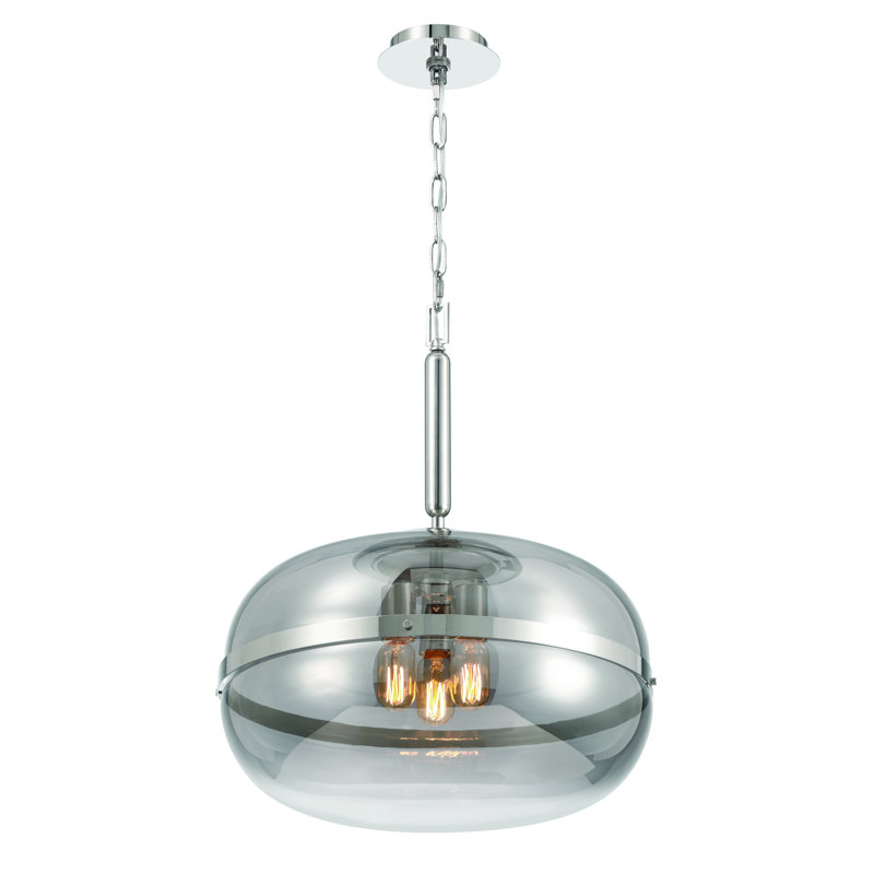Nottingham Pendant In Nickel, 24"