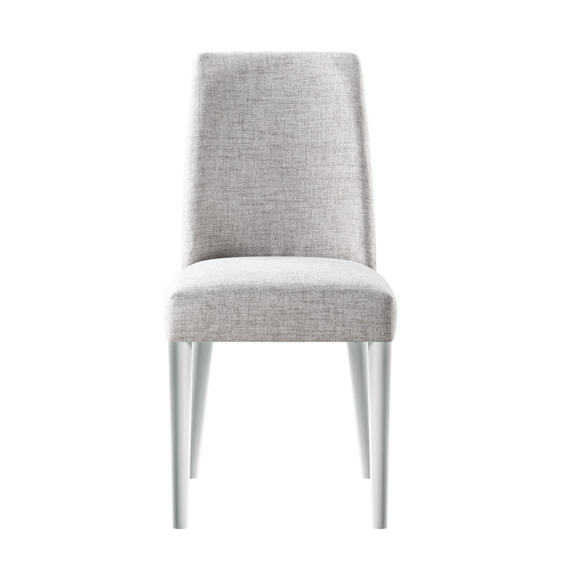 Chaise de lit en tissu gris avec pieds en bois massif - Structure, sièges charmants