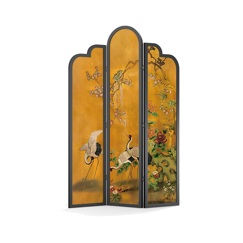 Paravent de salon pliable Georgette, 3, 78.7" H x 53.1" W x 1.6" D