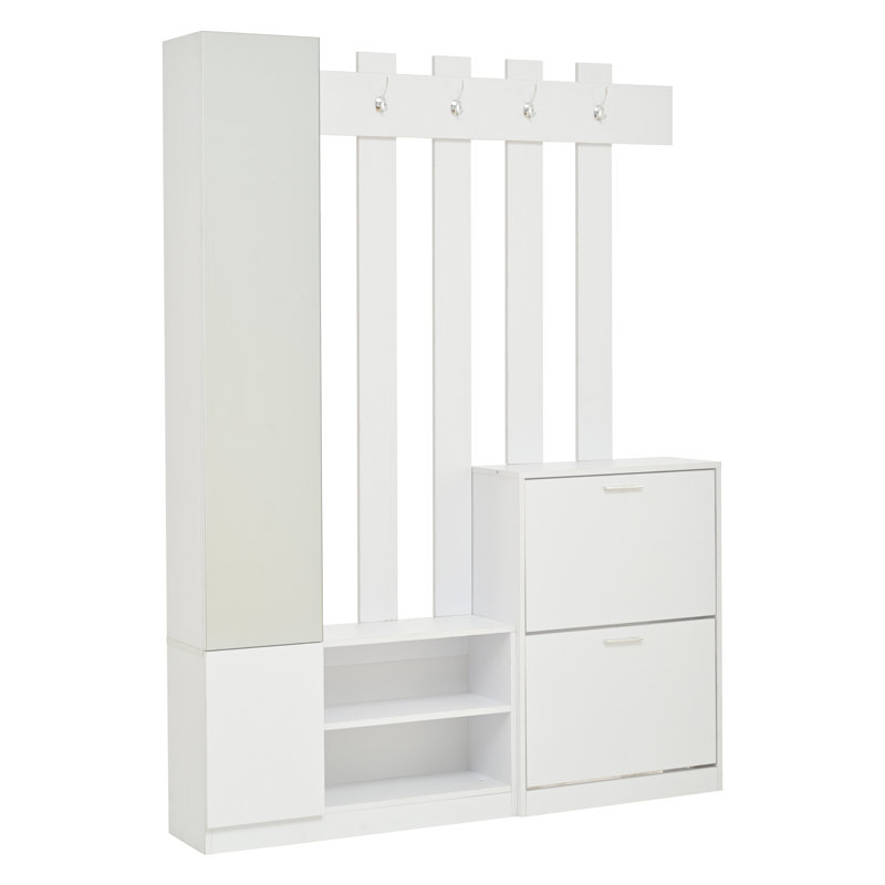 Hall Tree 135cm Wide with Bench and Shoe Storage