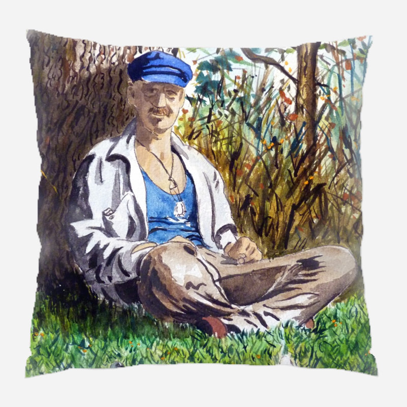 Coussin décoratif art Binford, Microsuède, Intérieur