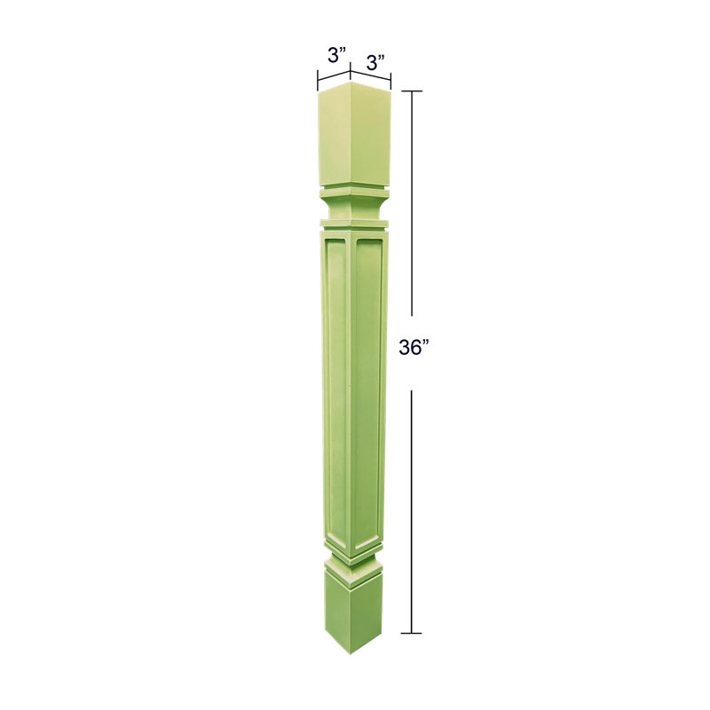 34.5'' H x 3'' W x 3'' D Wood Corner Moulding