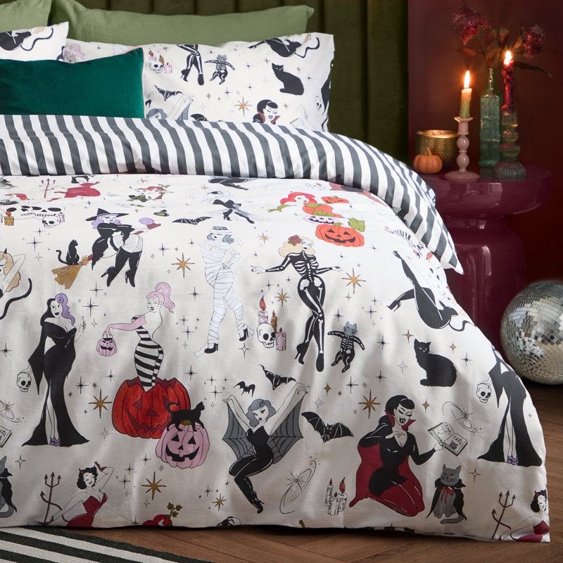 Trick Or Treat Abstract Duvet Cover Set, Double Duvet Cover + 2 Pillowcases