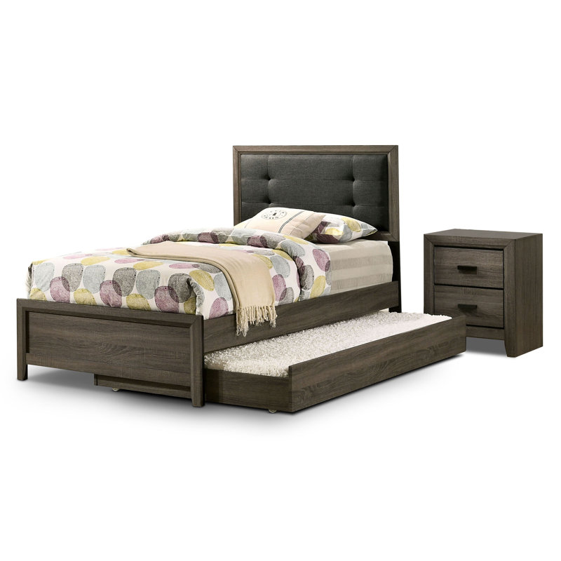 Ensemble de chambre à coucher avec lit gigogne 2 pièces Borchardt, Double
