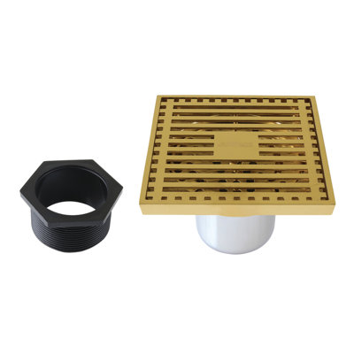 Kingston Brass Watercourse 4-Inch Square Shower Drain