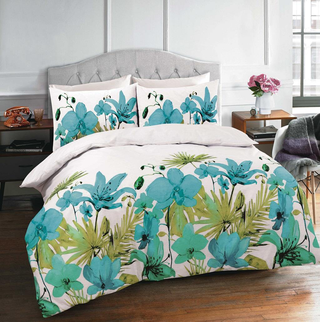 Cotton Blend Floral Duvet Cover Set with Pillowcases Included