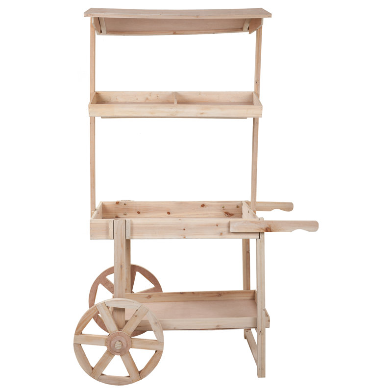 Cleta 110cm W Manufactured Wood Merchandiser with Wheels