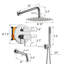 Système de douche complet à double fonction Calder avec valve brute-98287147