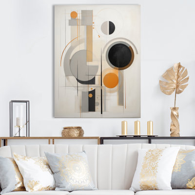 Energy Of Possibility Retro Circular Abstract - Modern Geometric Canvas Wall Art