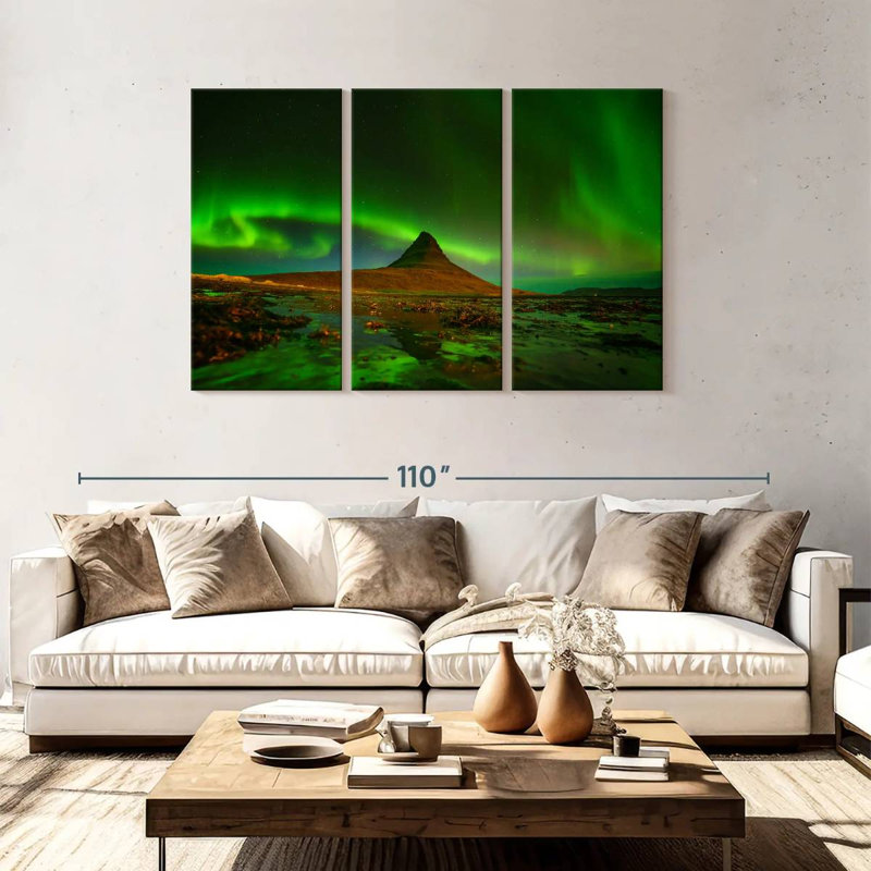 Alvord Kirkjufell Aurora, H 28 po x l 45 po