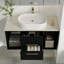 Meuble-lavabo 40,0 po avec lavabo en céramique, meuble-lavabo flottant avec 2 tiroirs et 2 rangements-814931085