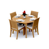 Lagos Outdoor - Piece Teak Dining Set