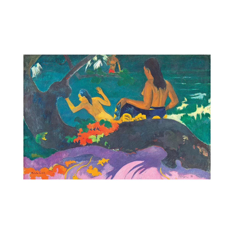 Fatata Te Miti 1892 by Paul Gauguin - Wrapped Canvas Painting, 20.32 cm H x 30.48 cm W