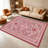Blush Red Oriental carpet-easy to clean, machine-washable, soft and comfortable; suitable for door mats, kitchens, living rooms, bedrooms, corridors, and laundry areas. Easy to clean, durable carpet for home decoration.-458426348