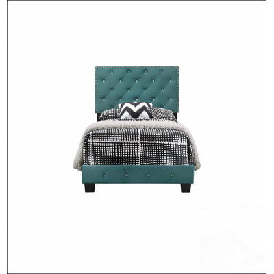 Upholstered Bed Frame With Button Tufted