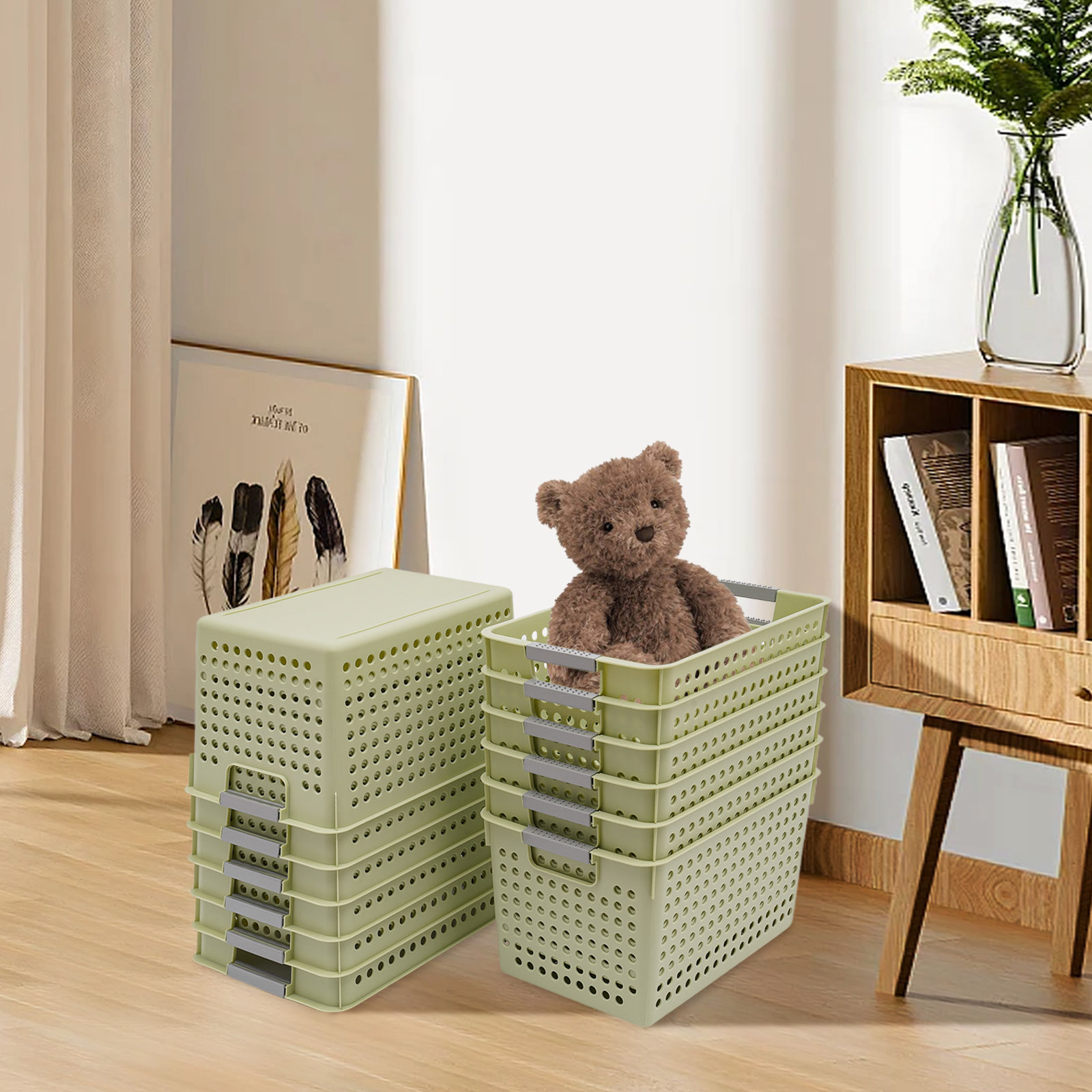 Rebrilliant Durable Plastic Storage Baskets Wayfair